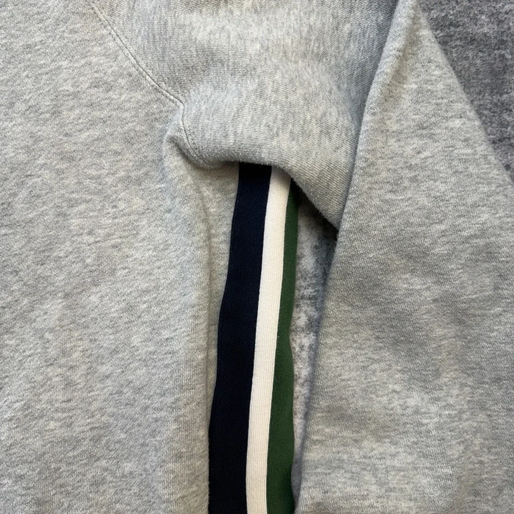 VTG Polo Ralph Lauren Sweatshirt Men 2XL Gray Side Stripes 1/4 Zip Track Sweater - Picture 8 of 12